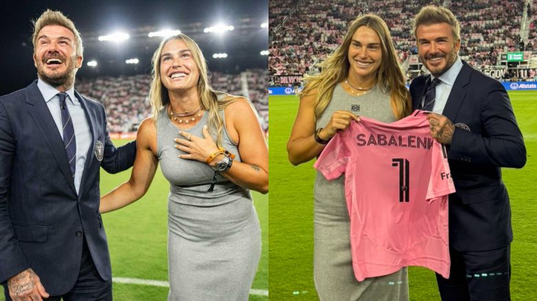 Aryna Sabalenka a reçoit un maillot de la part de... David Beckham